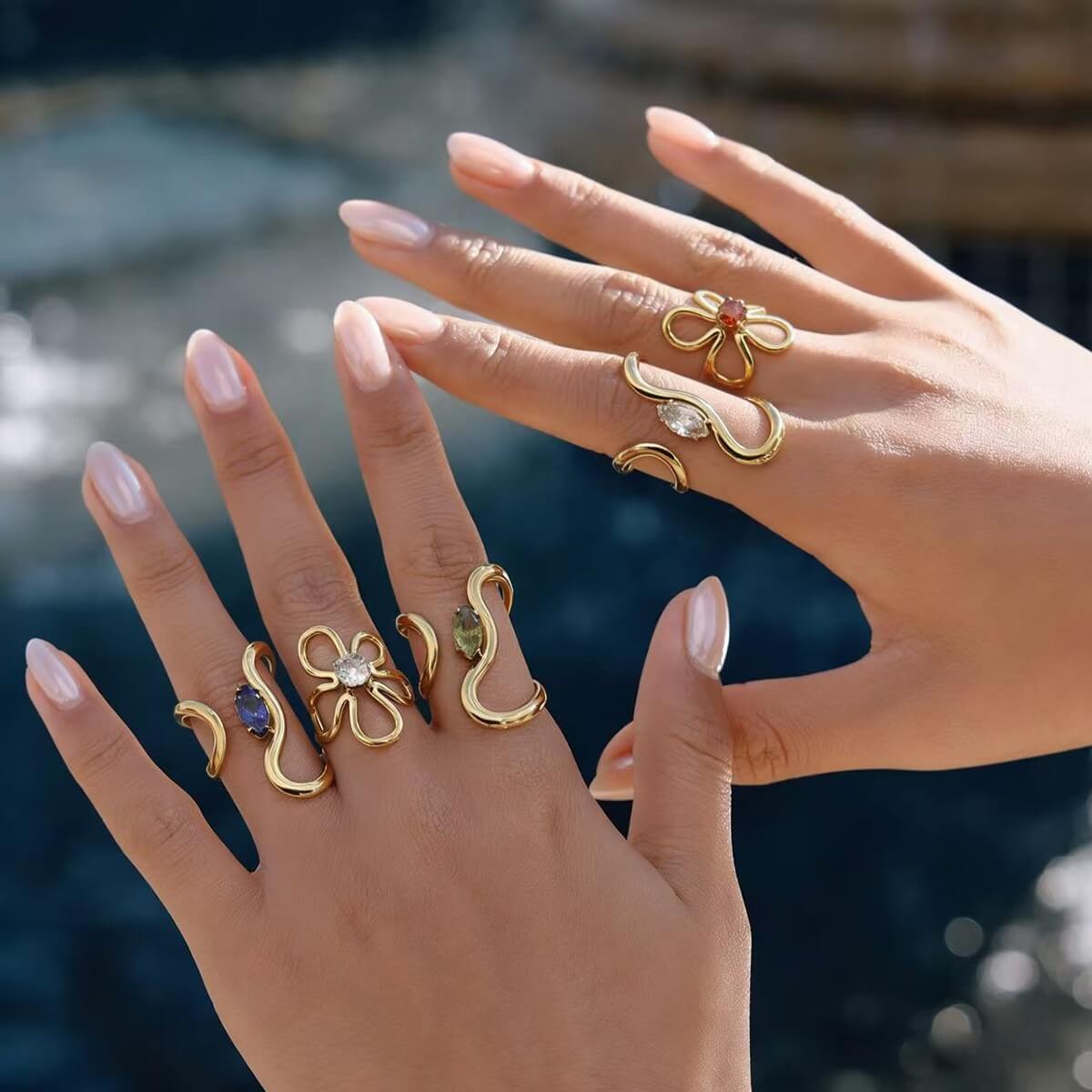Statement Zircon Stainless Steel Ring