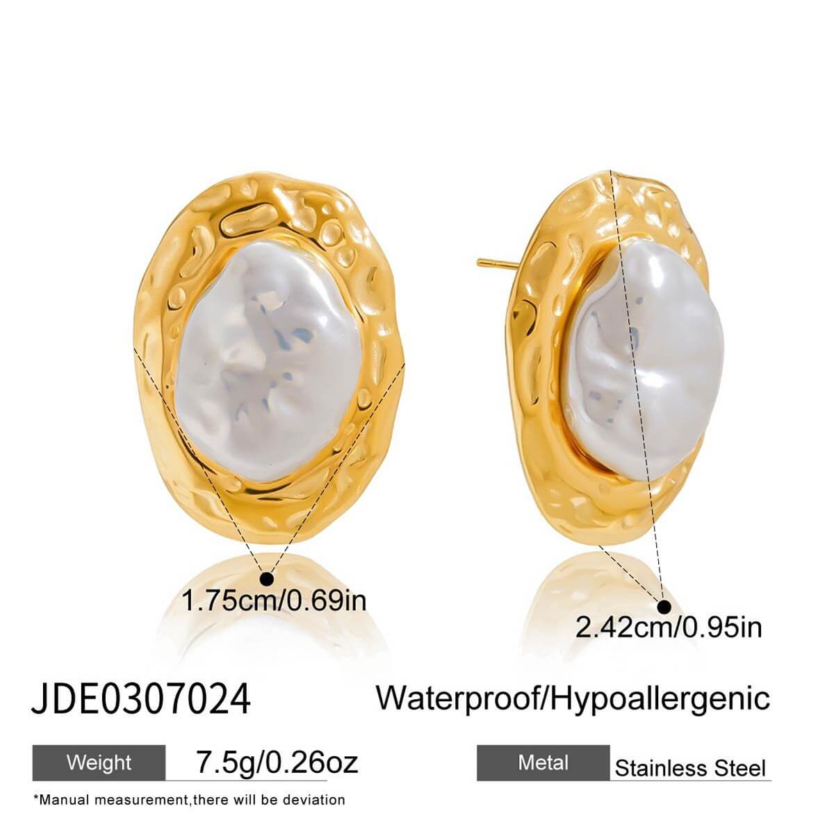 Vintage Floral Pearl Earrings