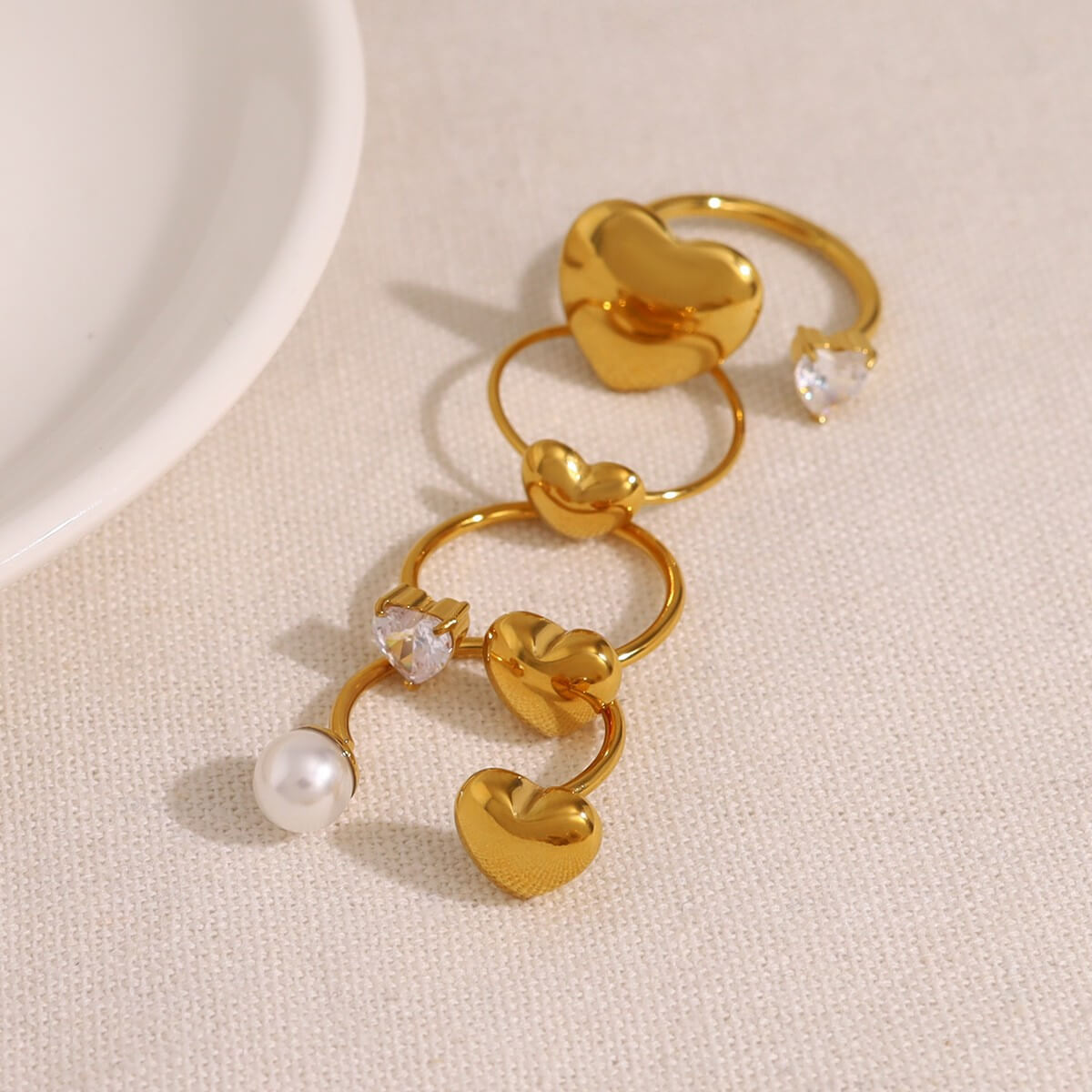 Romantic Puffed Heart Open Ring