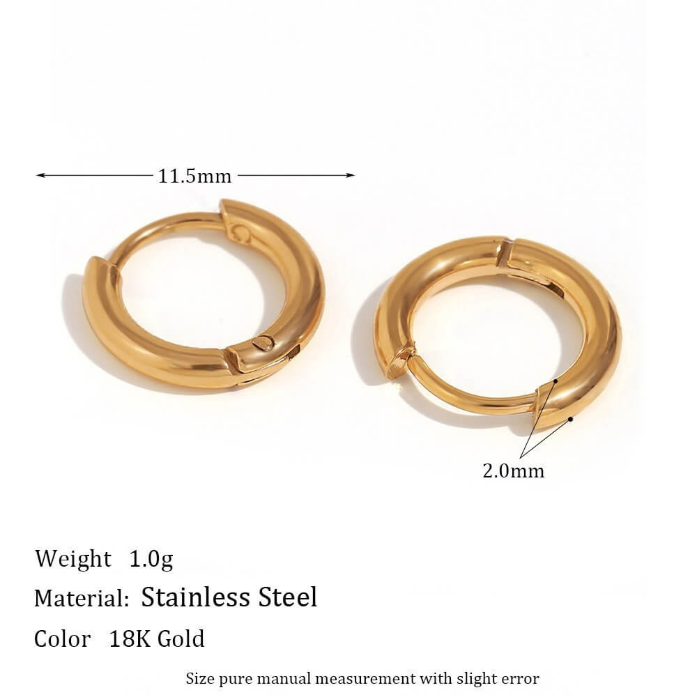 Minimalist Zircon Eternity Huggie Hoops