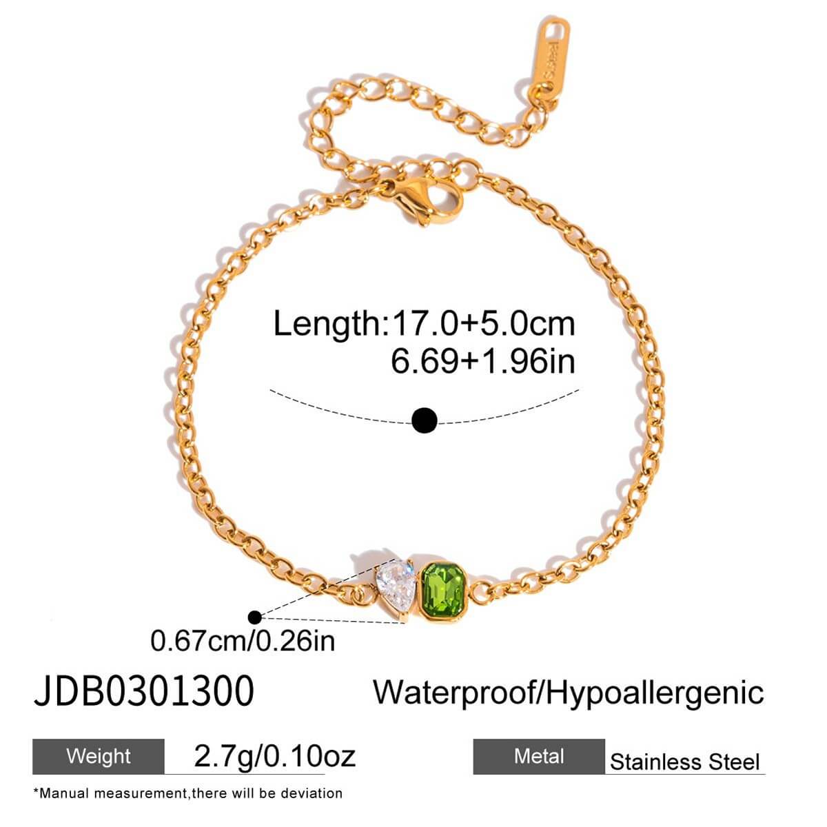 Colorful Zircon Layered Bracelets