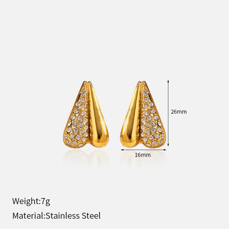 French Retro Chunky Gold Drop Earrings Collection