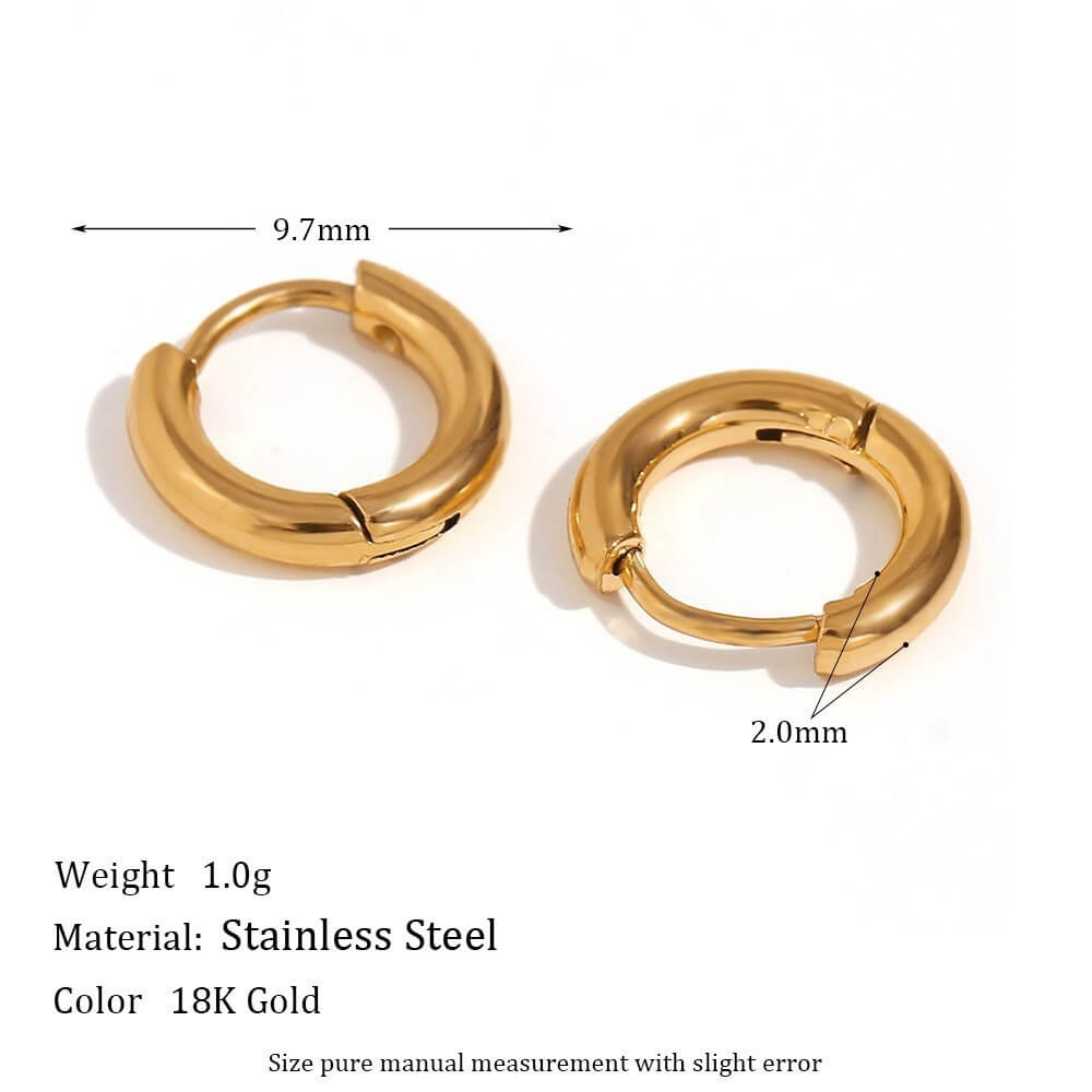 Minimalist Zircon Eternity Huggie Hoops