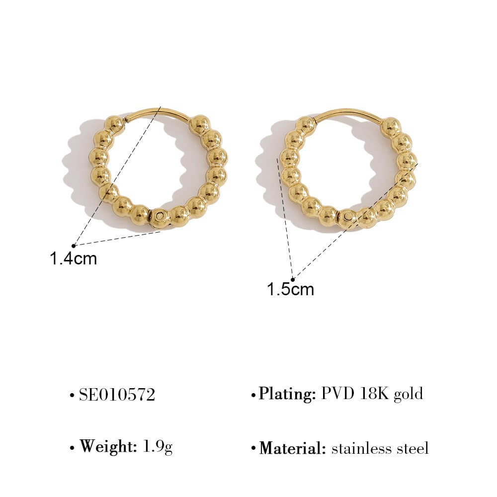 Textured Huggie Hoop Earrings