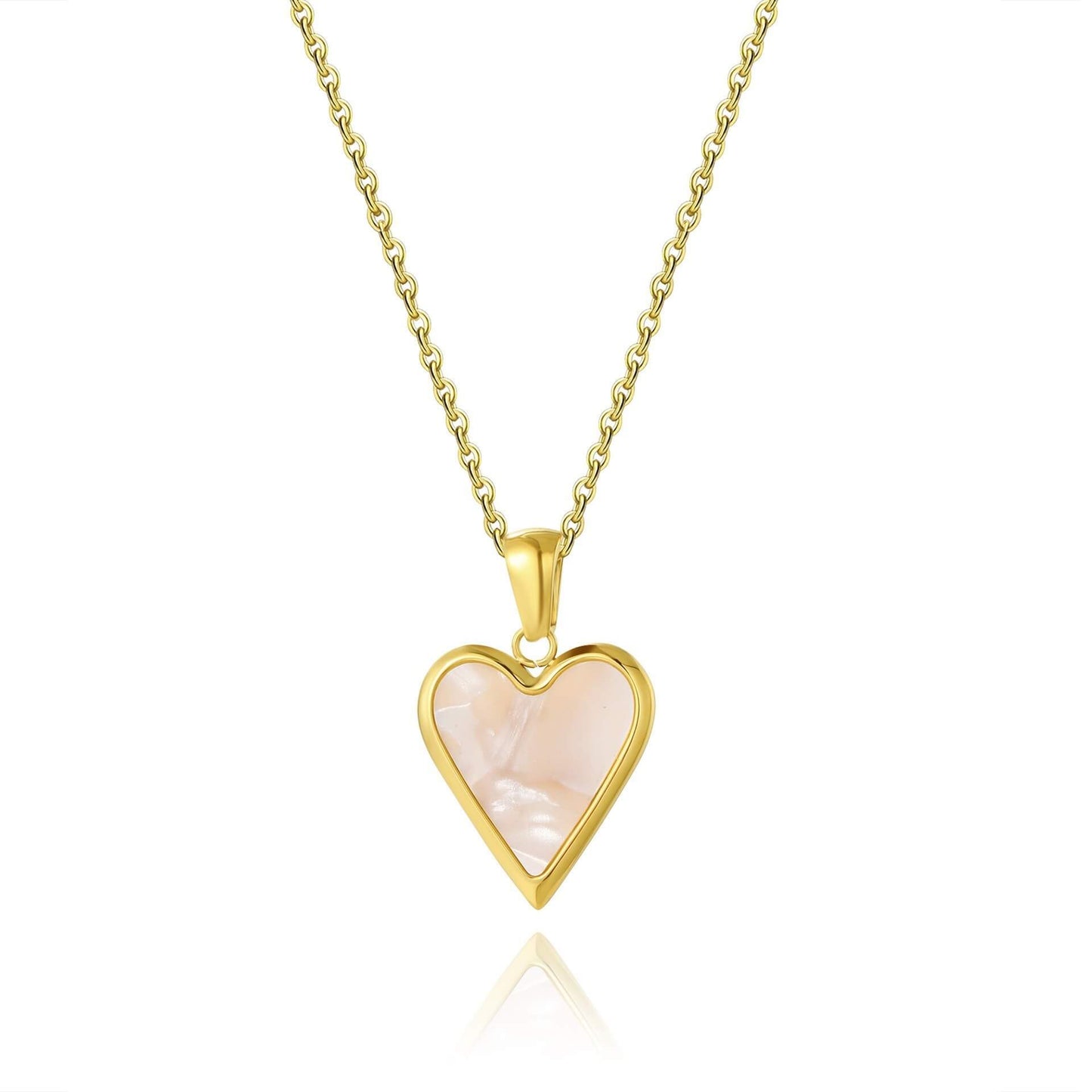 Vintage Gold Heart Pendant Necklace