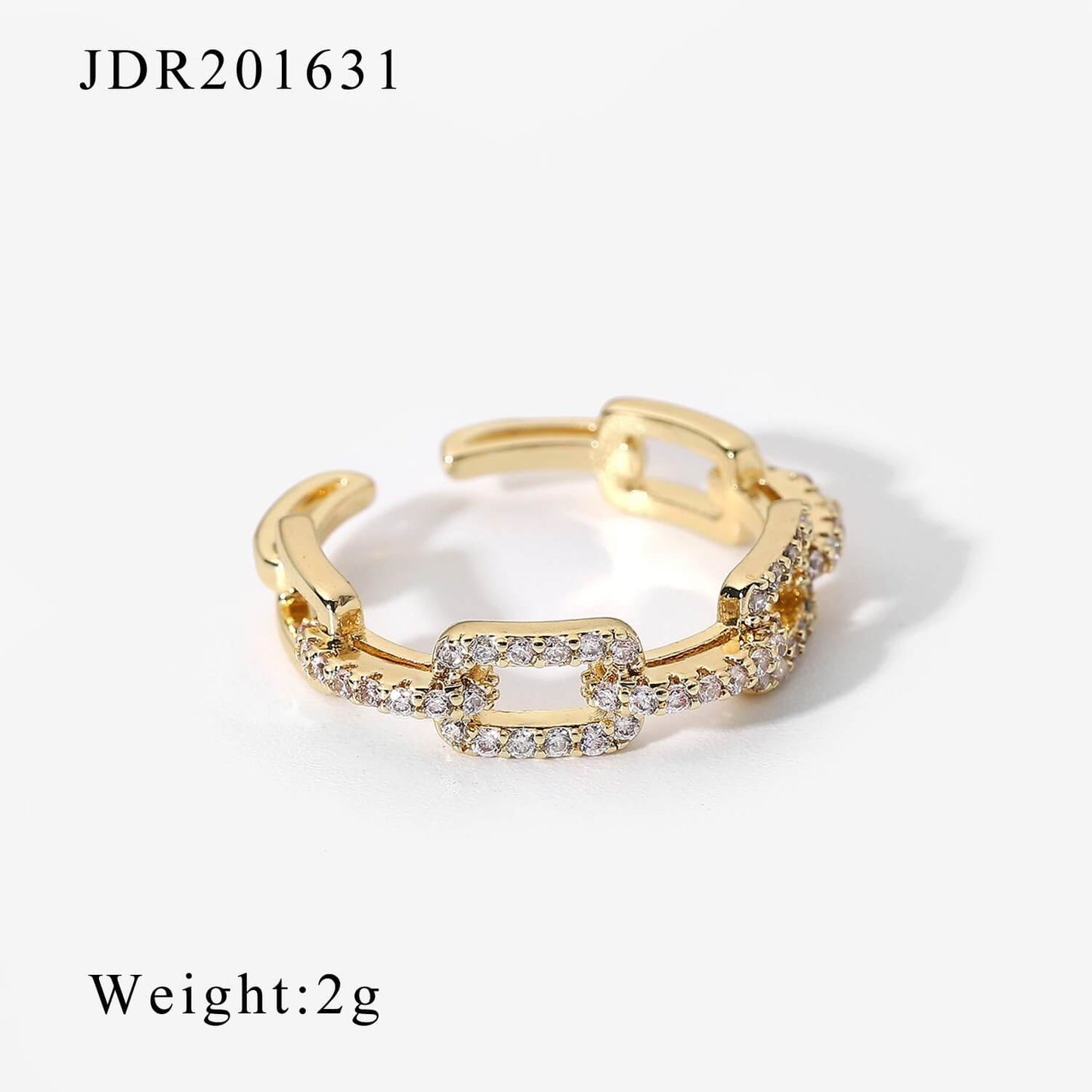 18K Gold CZ Ring