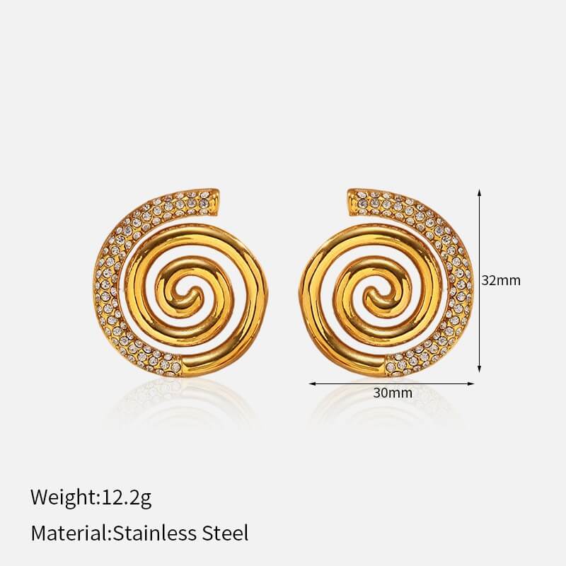 French Retro Chunky Gold Drop Earrings Collection