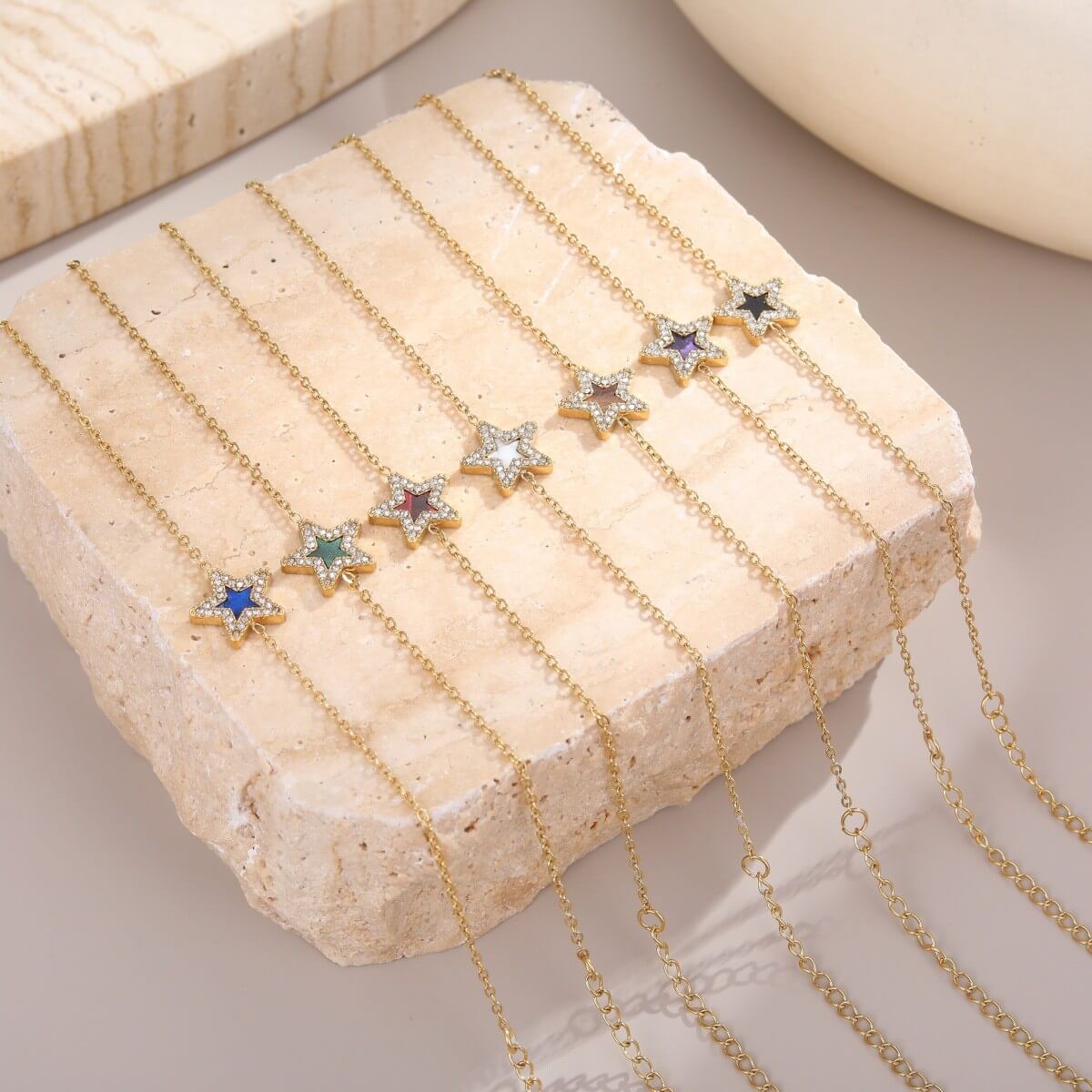 Gold Pavé Star Bracelet