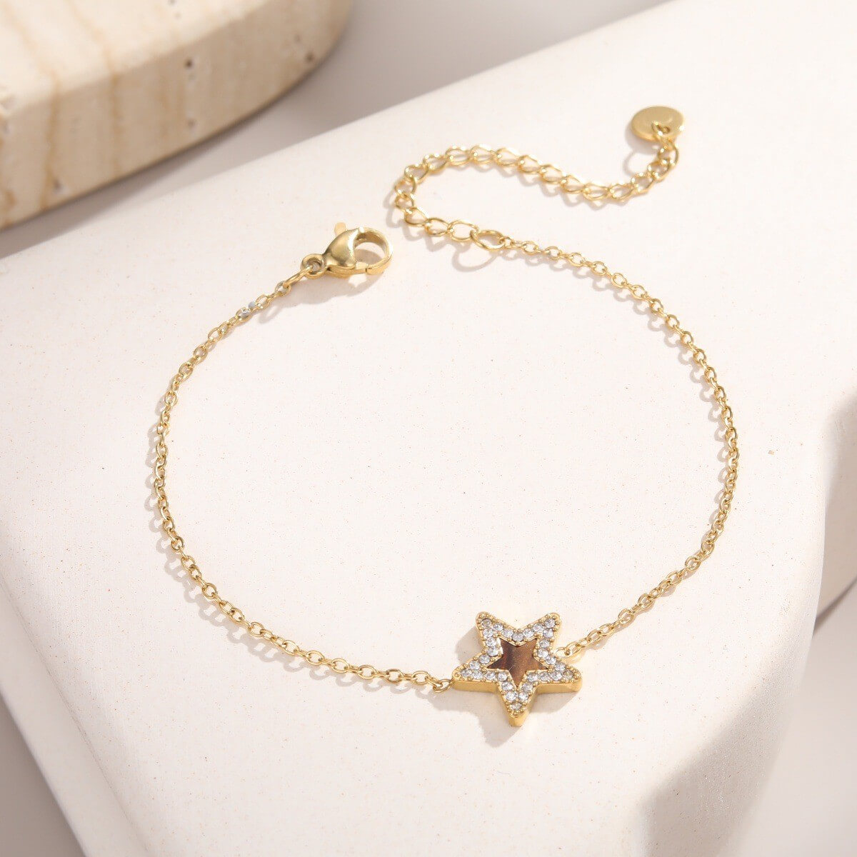 Gold Pavé Star Bracelet