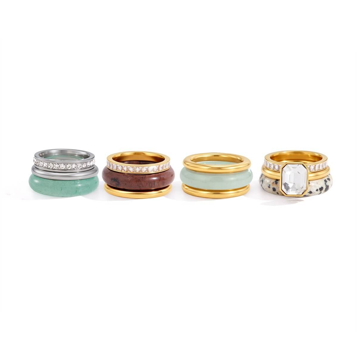 Natural Stone Stackable Rings