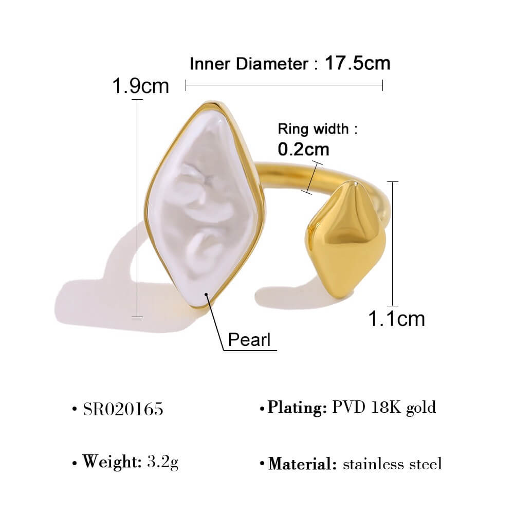 Baroque Pearl Open Rings