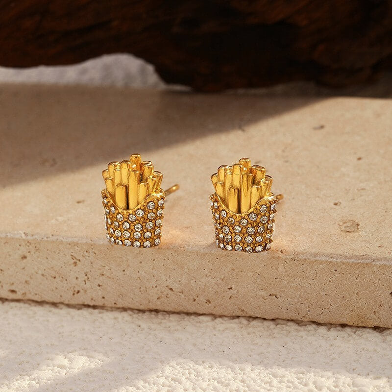French Retro Chunky Gold Drop Earrings Collection