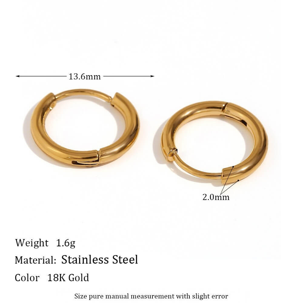 Minimalist Zircon Eternity Huggie Hoops