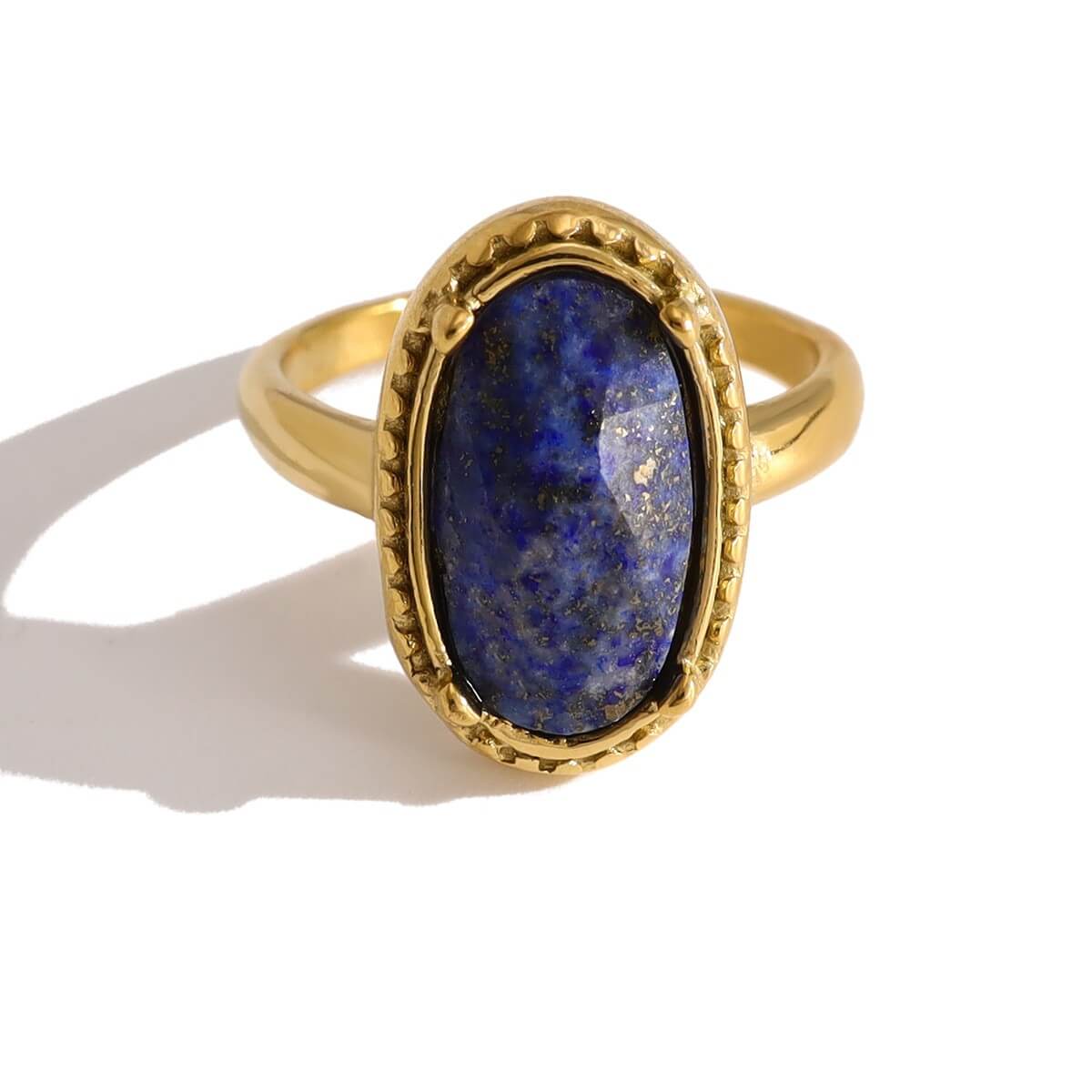 Vintage Oval Lapis Lazuli Adjustable Ring