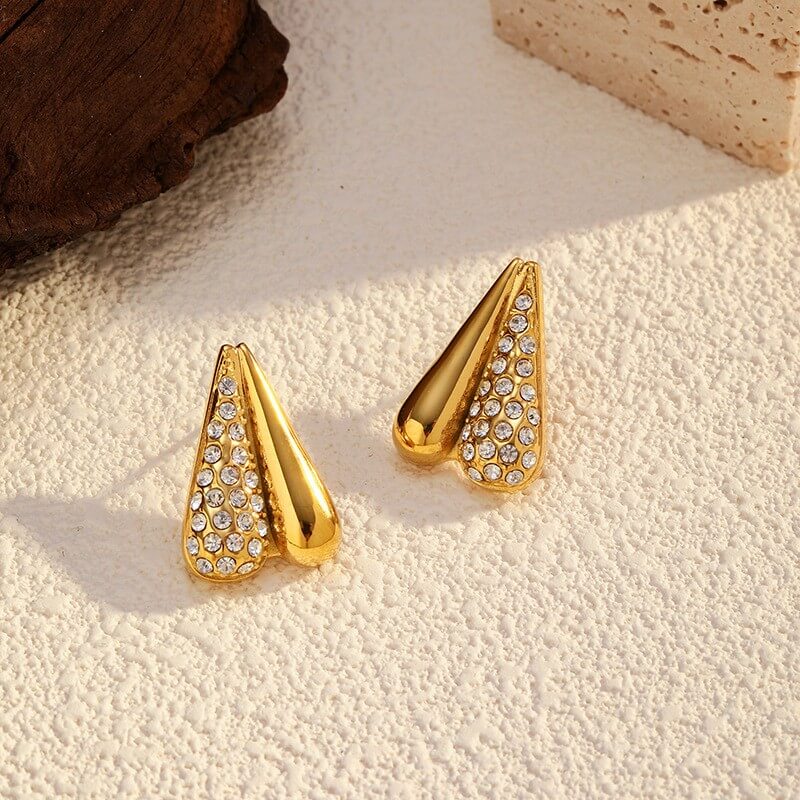 French Retro Chunky Gold Drop Earrings Collection