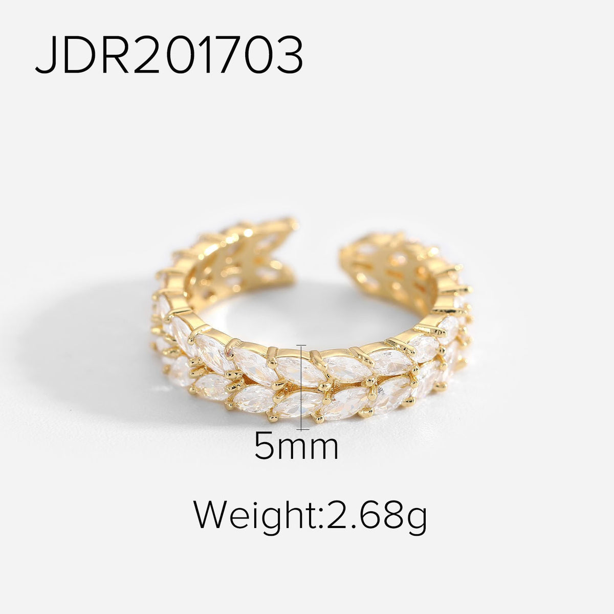 18K Gold CZ Ring