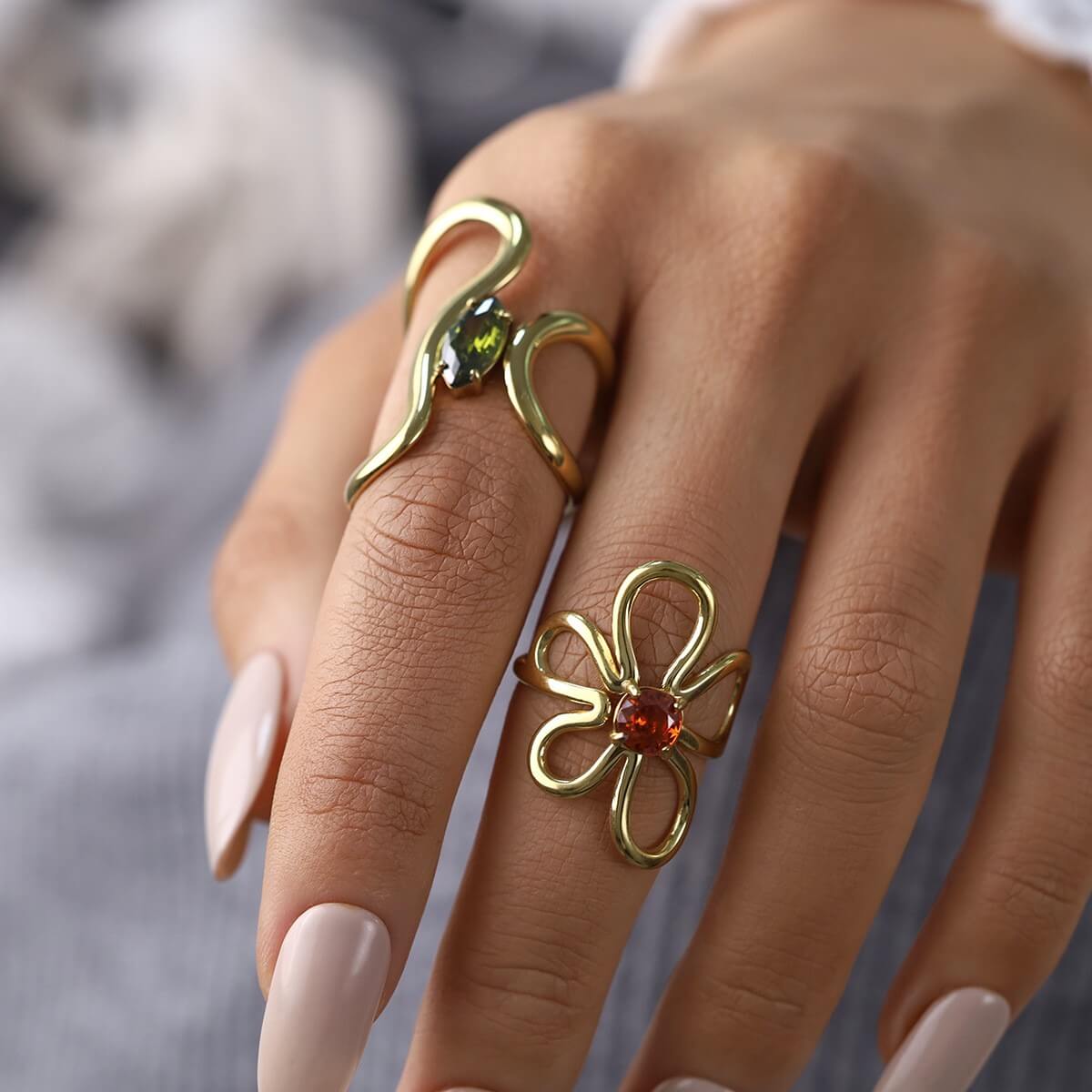 Statement Zircon Stainless Steel Ring