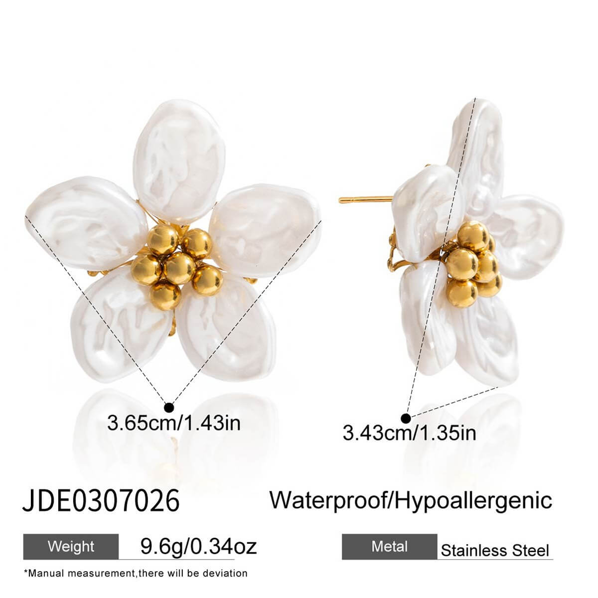 Vintage Floral Pearl Earrings