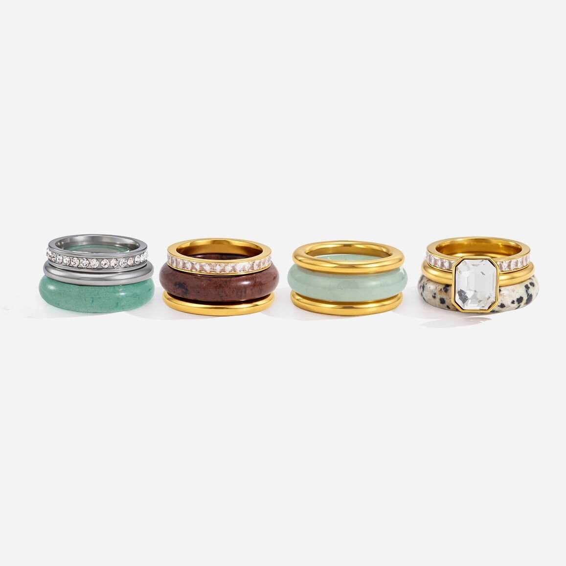 Natural Stone Stackable Rings