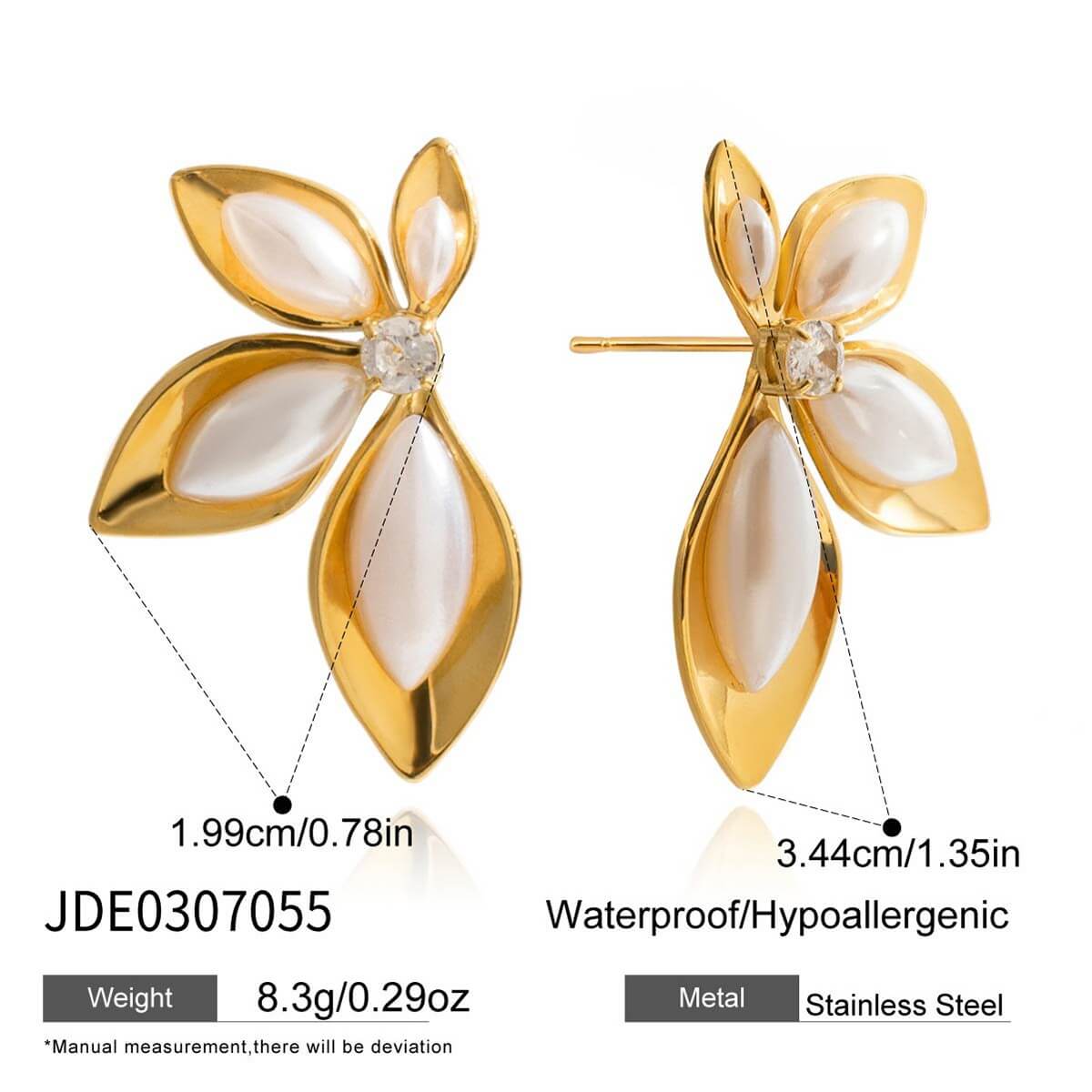 Vintage Floral Pearl Earrings