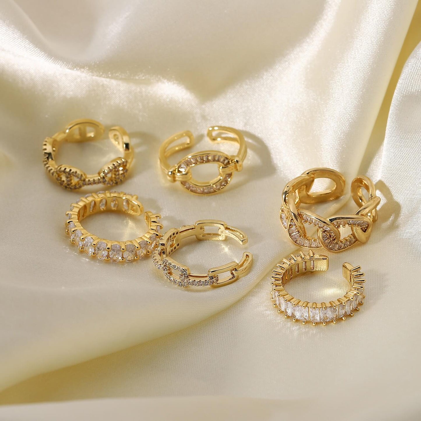 18K Gold CZ Ring