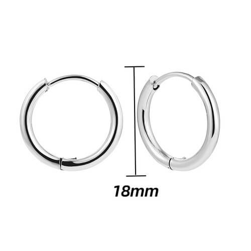Classic Minimalist Gold Hoop Earrings - 18K Gold Plated Brass