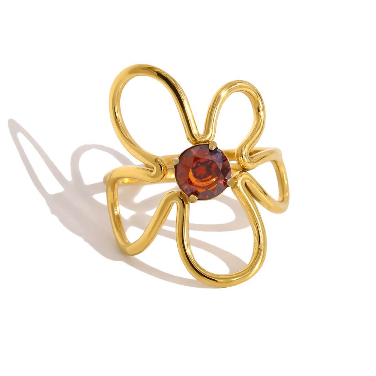 Statement Zircon Stainless Steel Ring