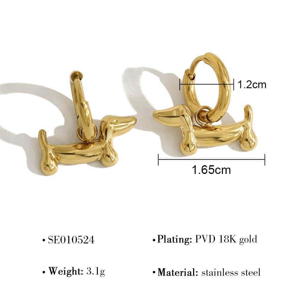 Golden Dachshund Dog Jewelry Collection