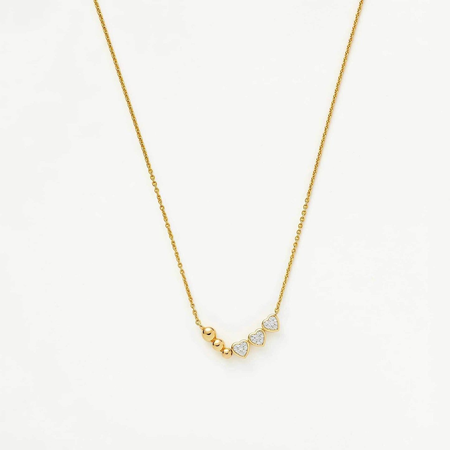 CZ Heart Pendant Chain Necklace
