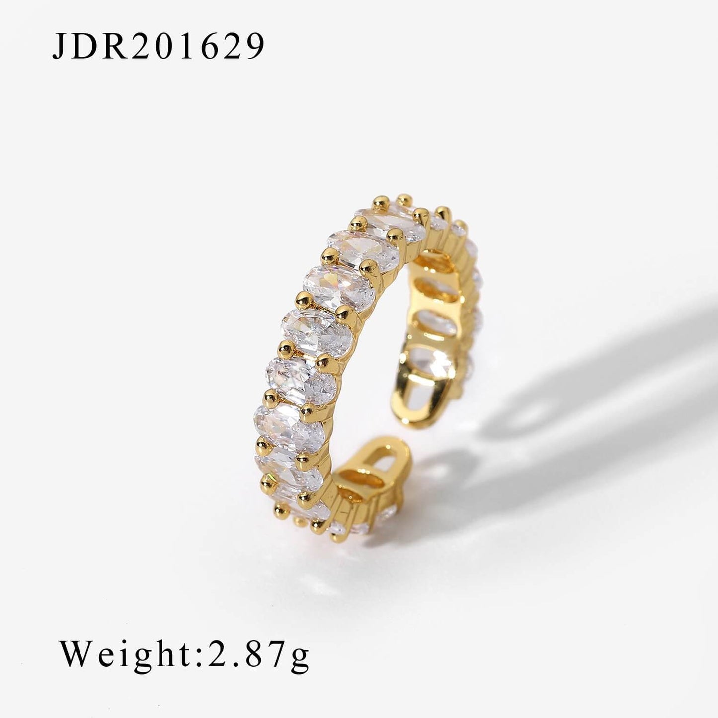18K Gold CZ Ring