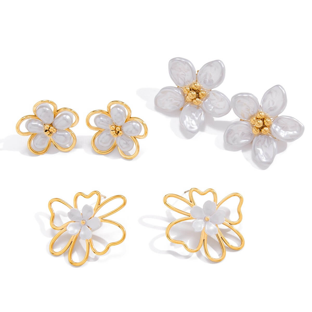 Vintage Floral Pearl Earrings