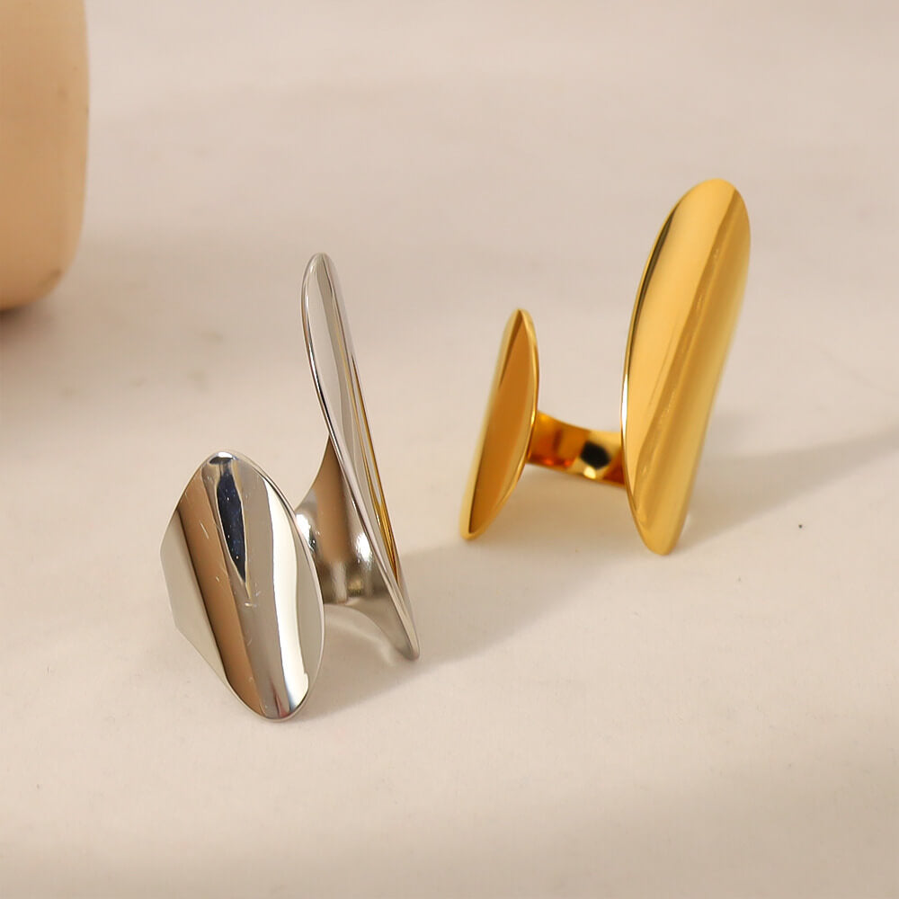 Minimalist Dual Shield Open Armor Ring