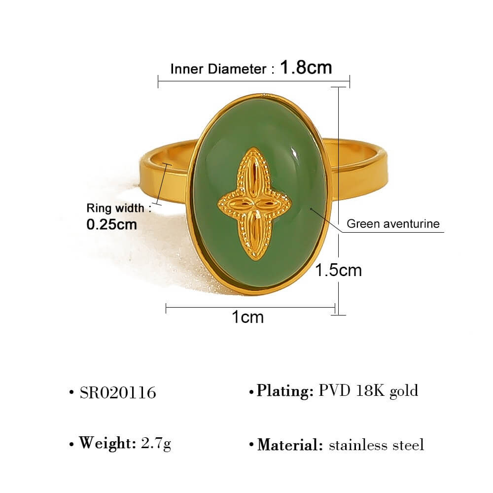 18K Gold Gemsbone Rings