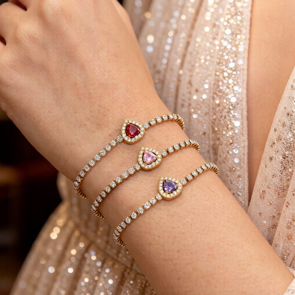 Stainless Steel Zircon Tennis Bracelet