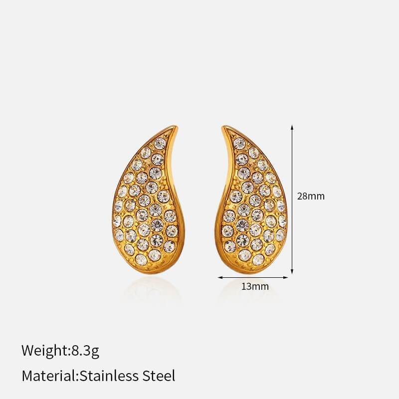 French Retro Chunky Gold Drop Earrings Collection