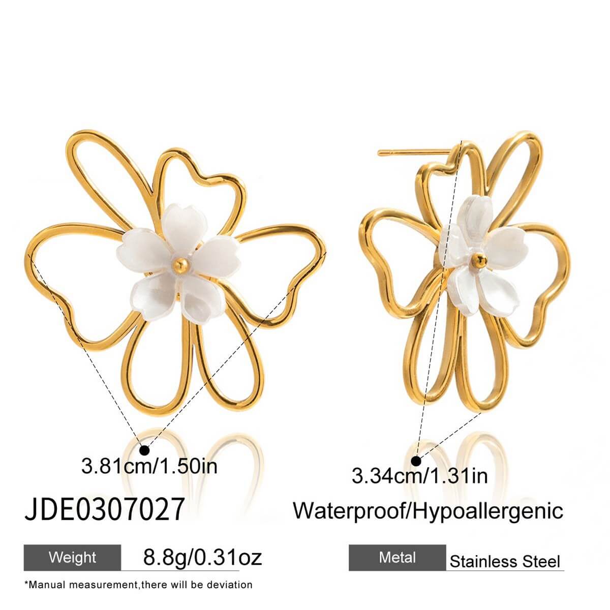 Vintage Floral Pearl Earrings