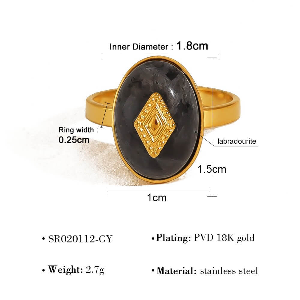 18K Gold Gemsbone Rings