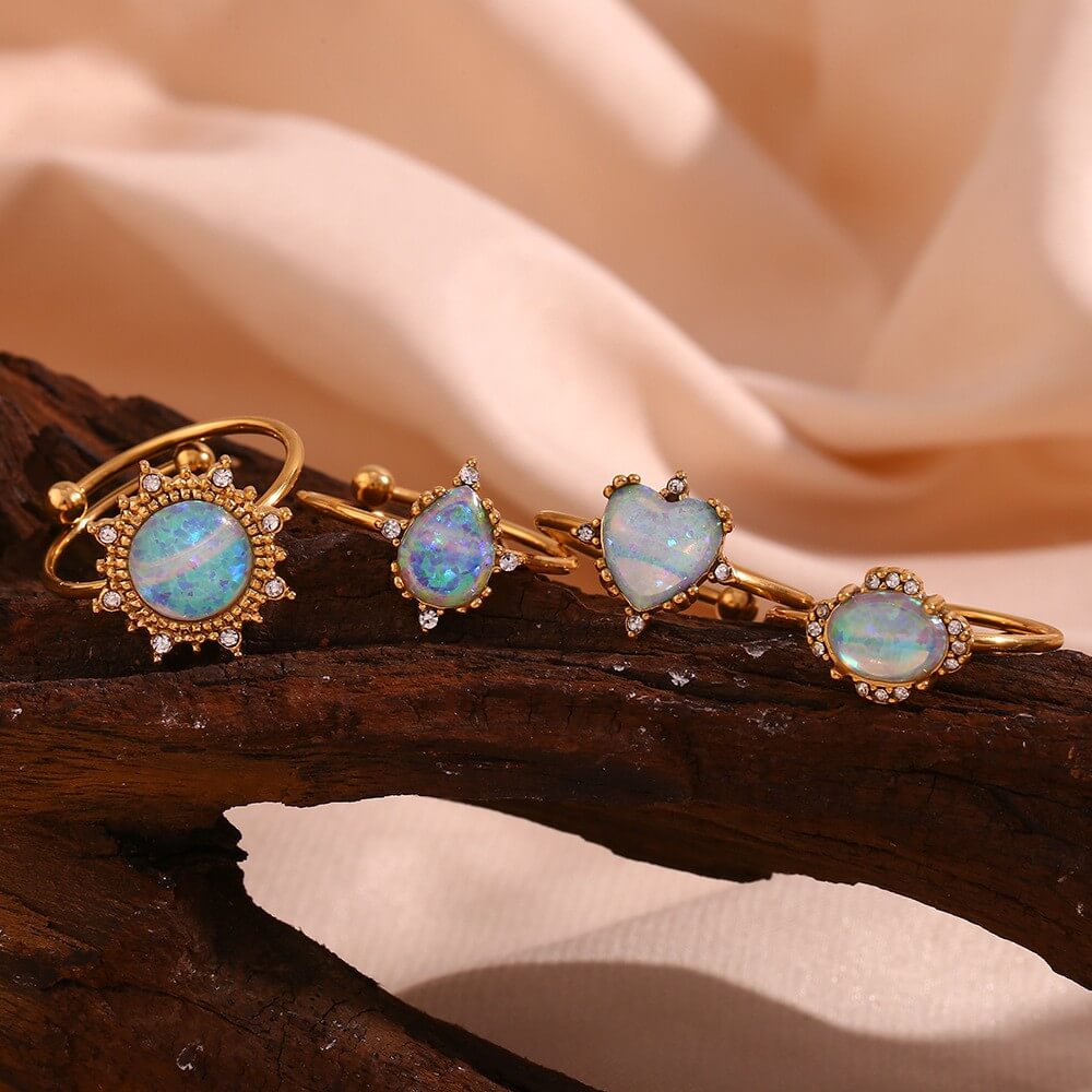 Vintage Opal Gold Statement Ring
