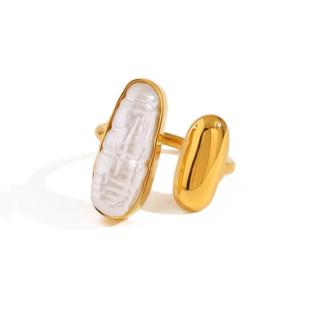 Baroque Pearl Open Rings