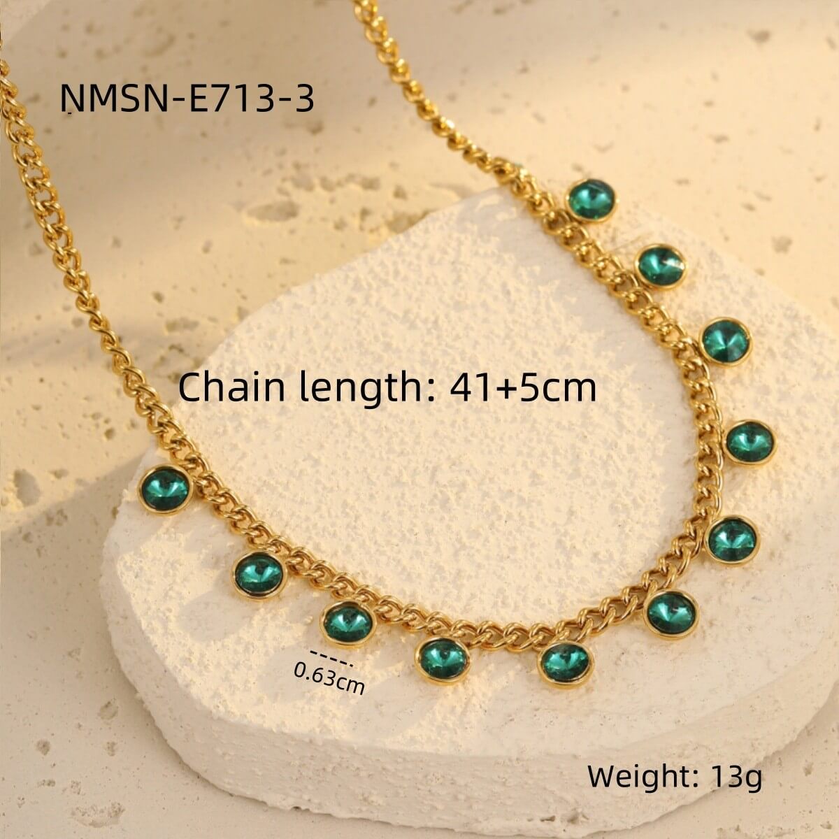 18K Gold Plated Zircon Heart Charm Choker Necklace
