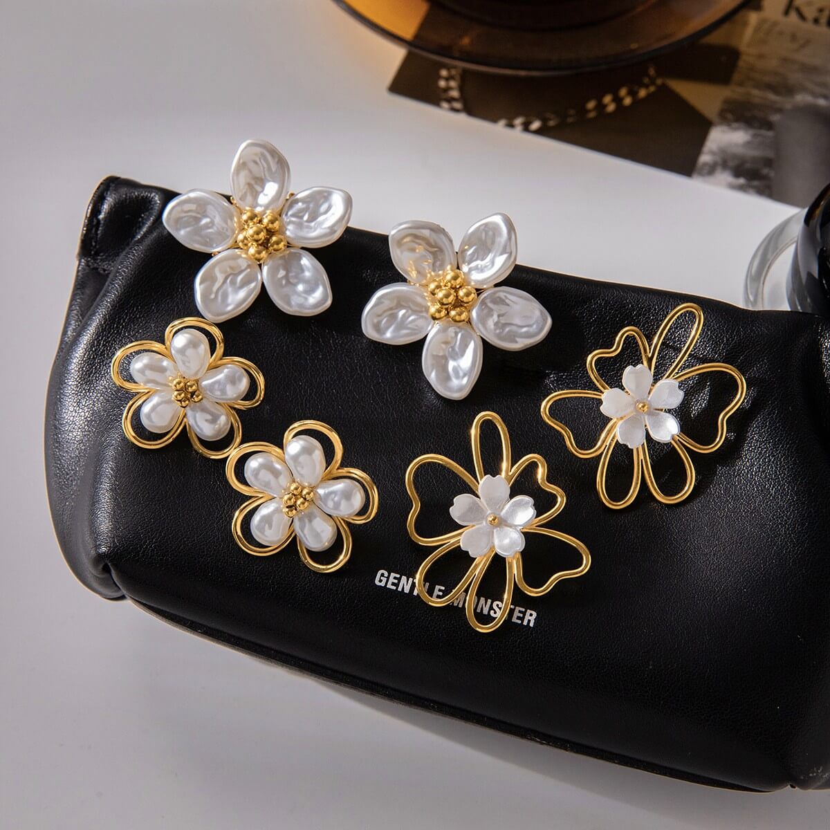 Vintage Floral Pearl Earrings