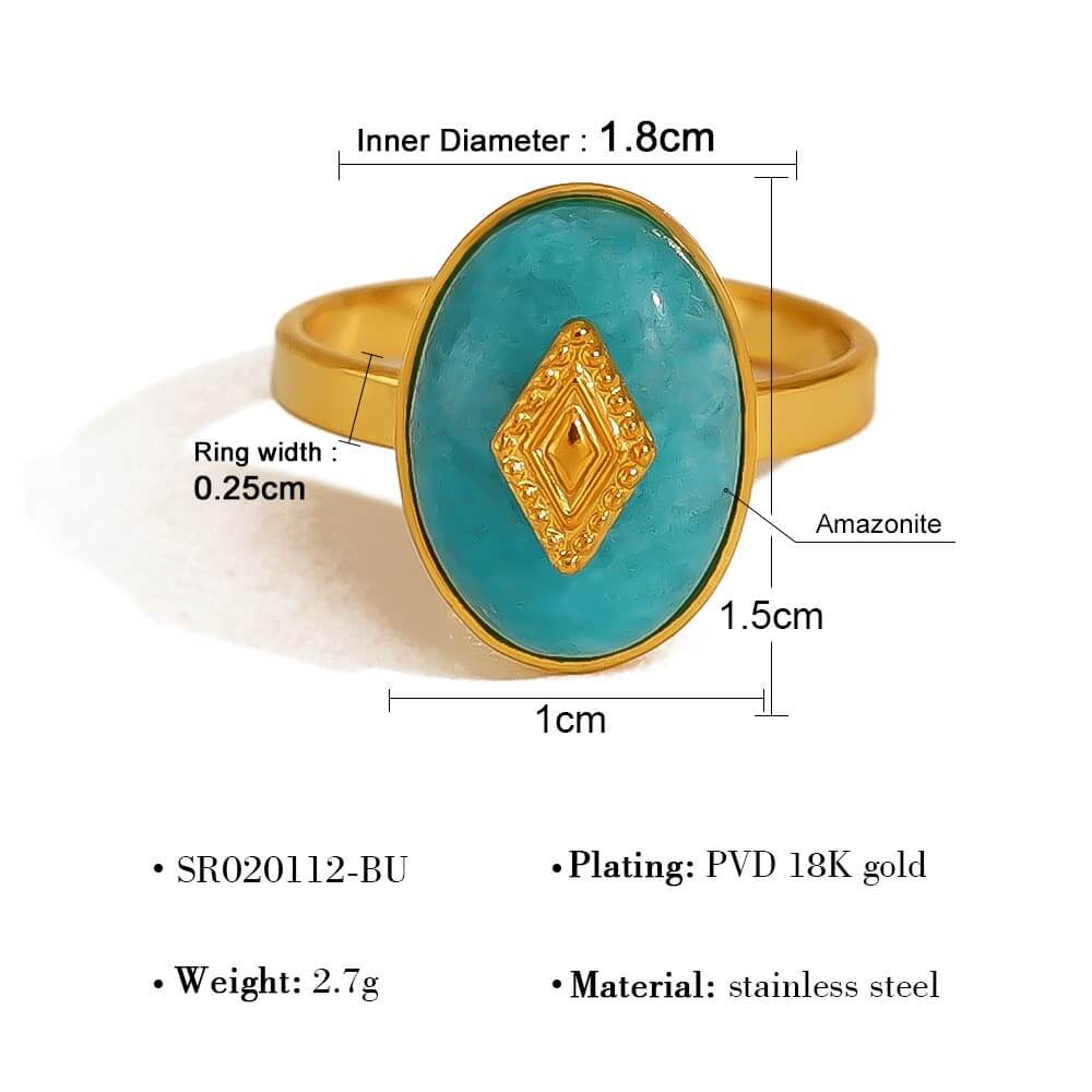 18K Gold Gemsbone Rings