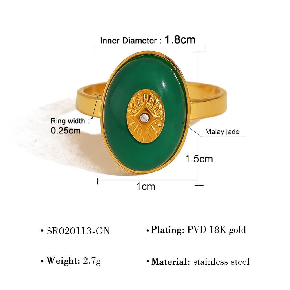 18K Gold Gemsbone Rings
