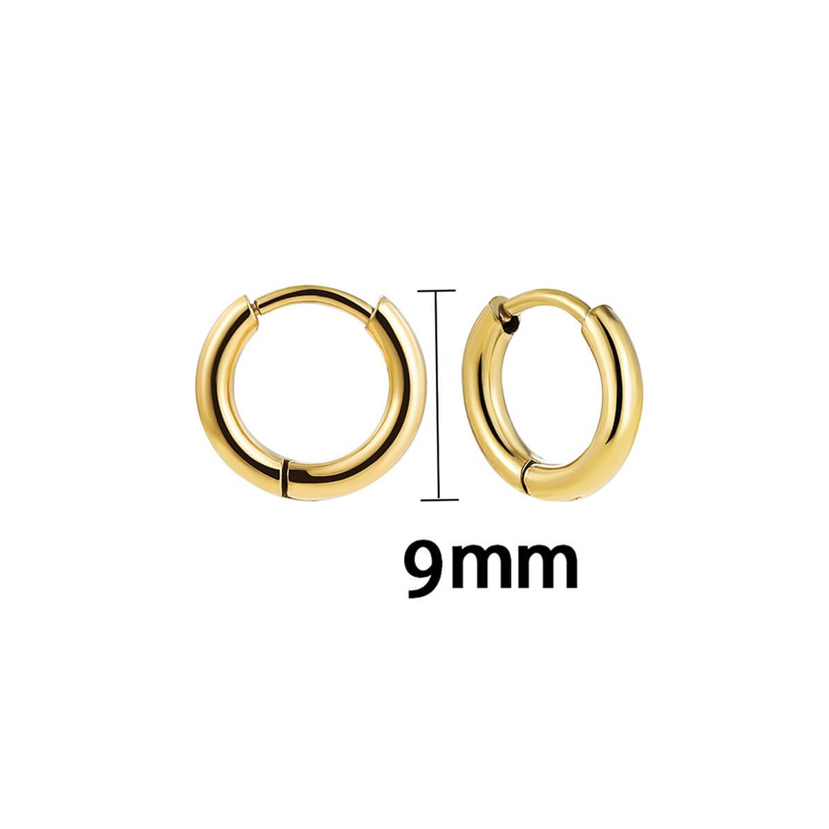Classic Minimalist Gold Hoop Earrings - 18K Gold Plated Brass