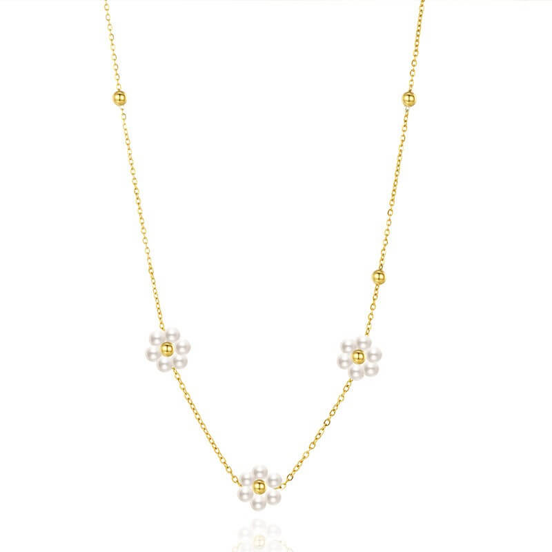 Delicate Freshwater Pearl Gold Chain Necklace
