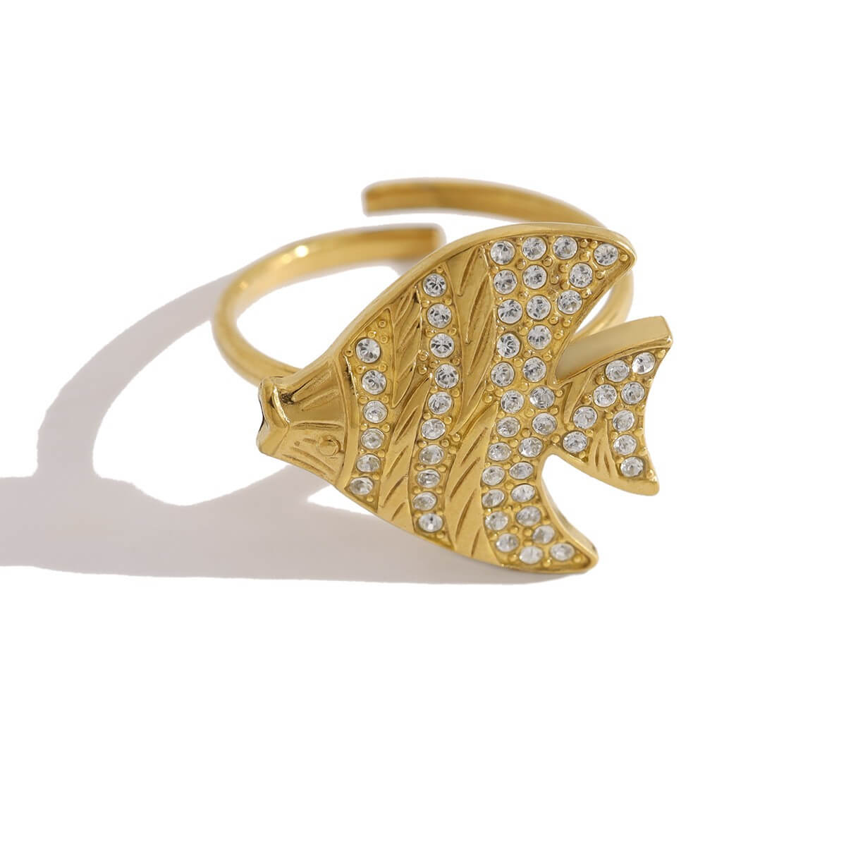 Gold Ocean Open Ring