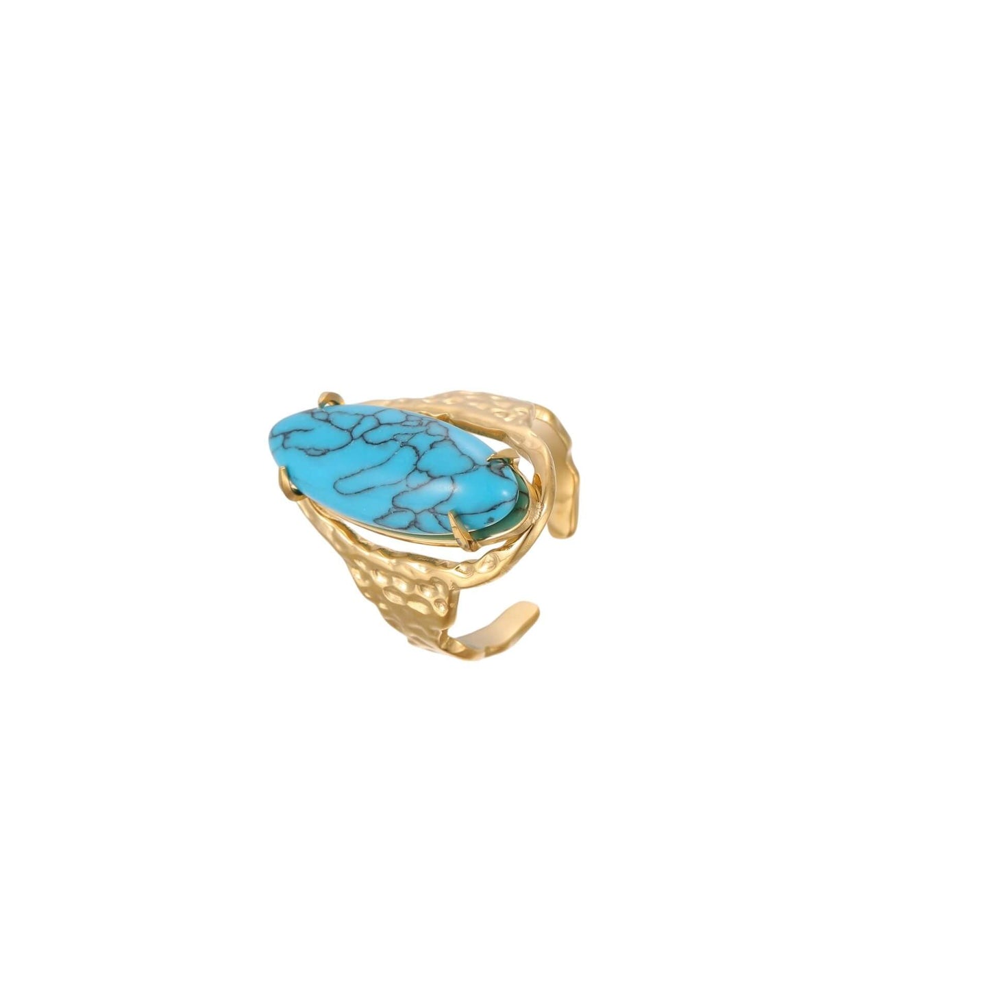 Gold Turquoise Statement Ring