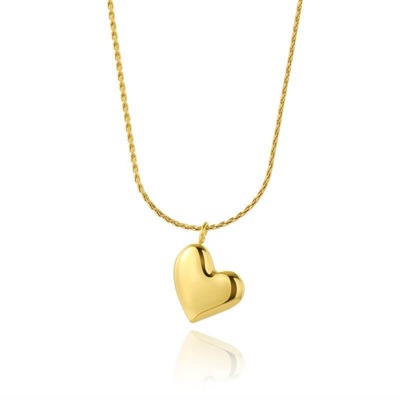Vintage Gold Heart Pendant Necklace