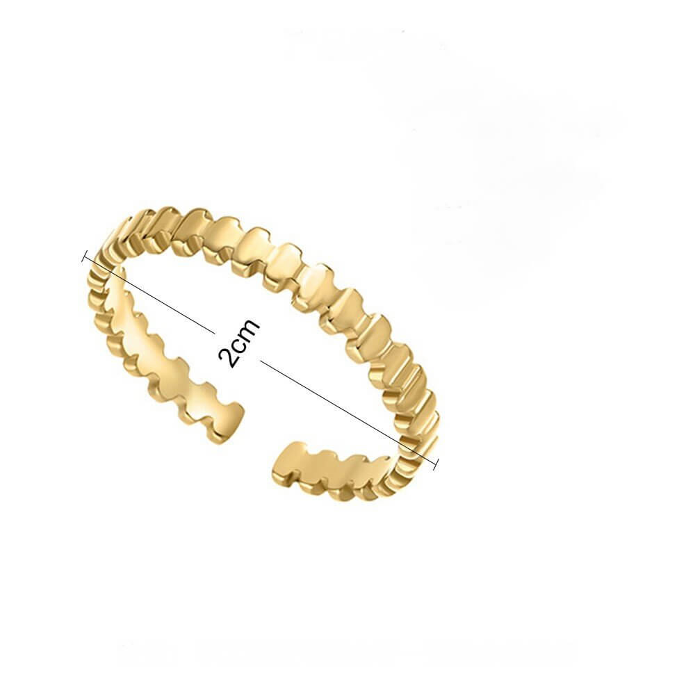 Minimalist Adjustable Gold Stacking Rings