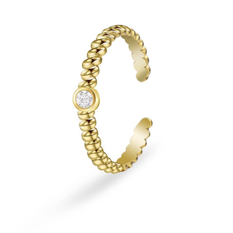 Minimalist Adjustable Gold Stacking Rings
